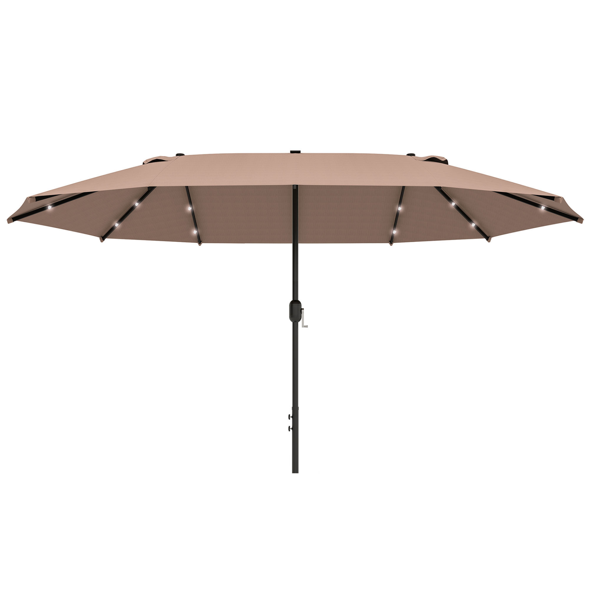 Khaki 4.4m Double-Sided Sun Umbrella