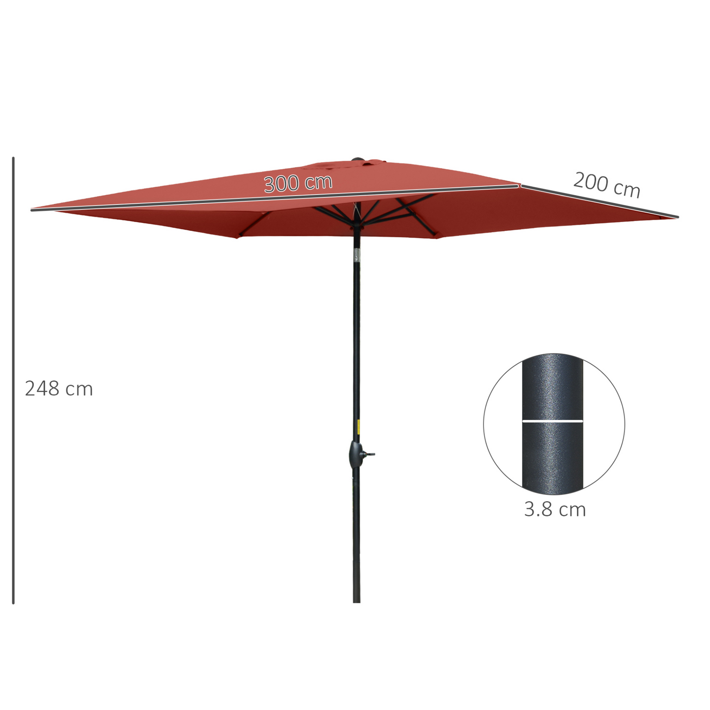 Wine Red Garden Parasols