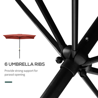 Wine Red Garden Parasols