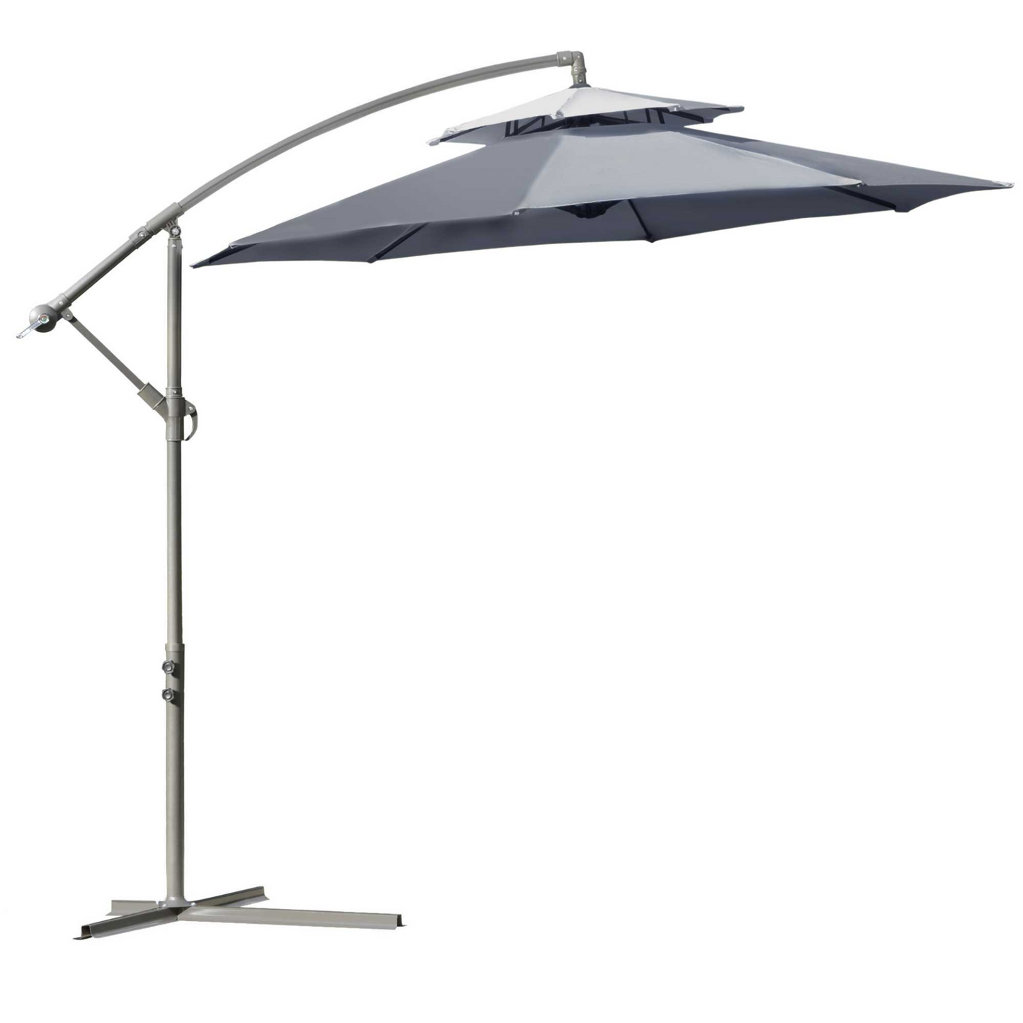 Dark Grey Garden Banana Parasol