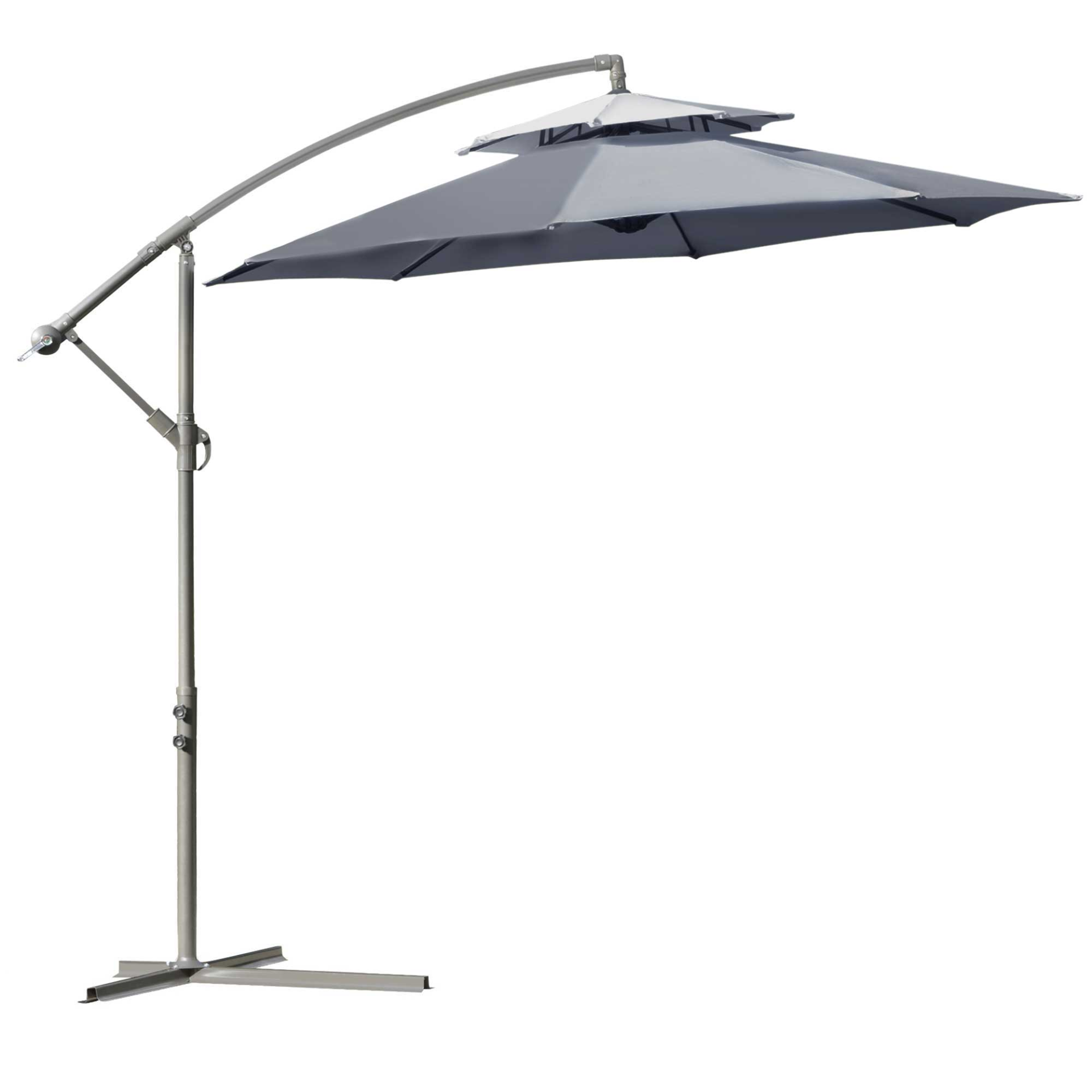 Dark Grey Garden Banana Parasol