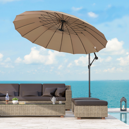 Beige Cantilever Shanghai Parasol