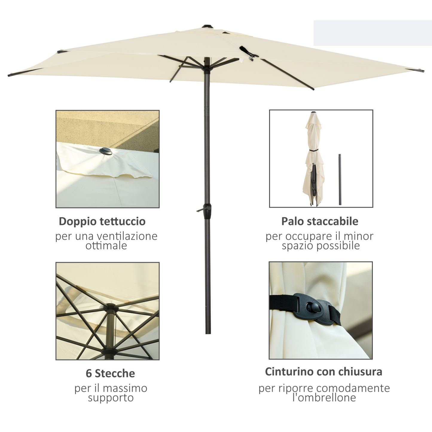 Beige Sun Parasols 