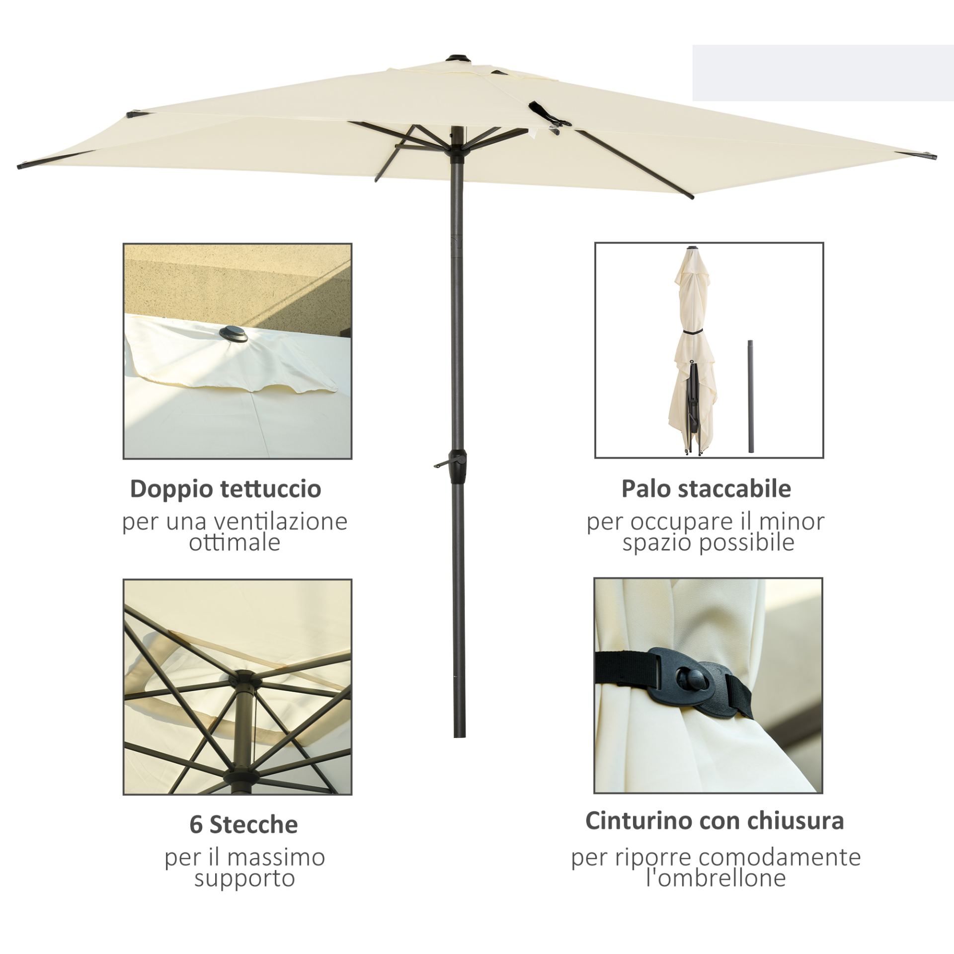 Beige Sun Parasols 