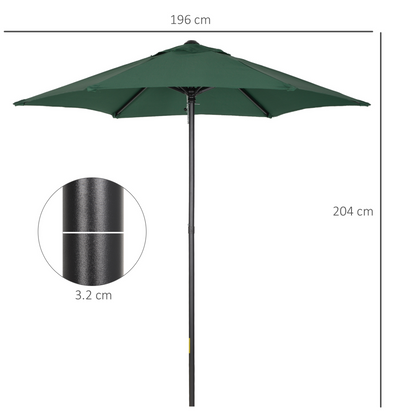 Green 2m Patio Parasols