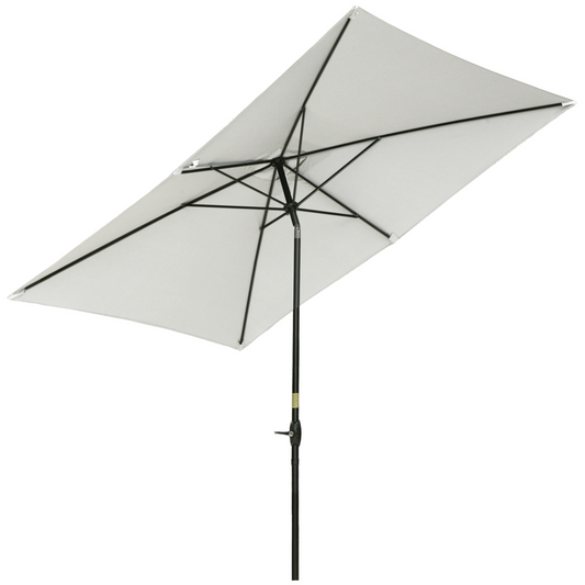 Cream White 2 x 3(m) Garden Parasols