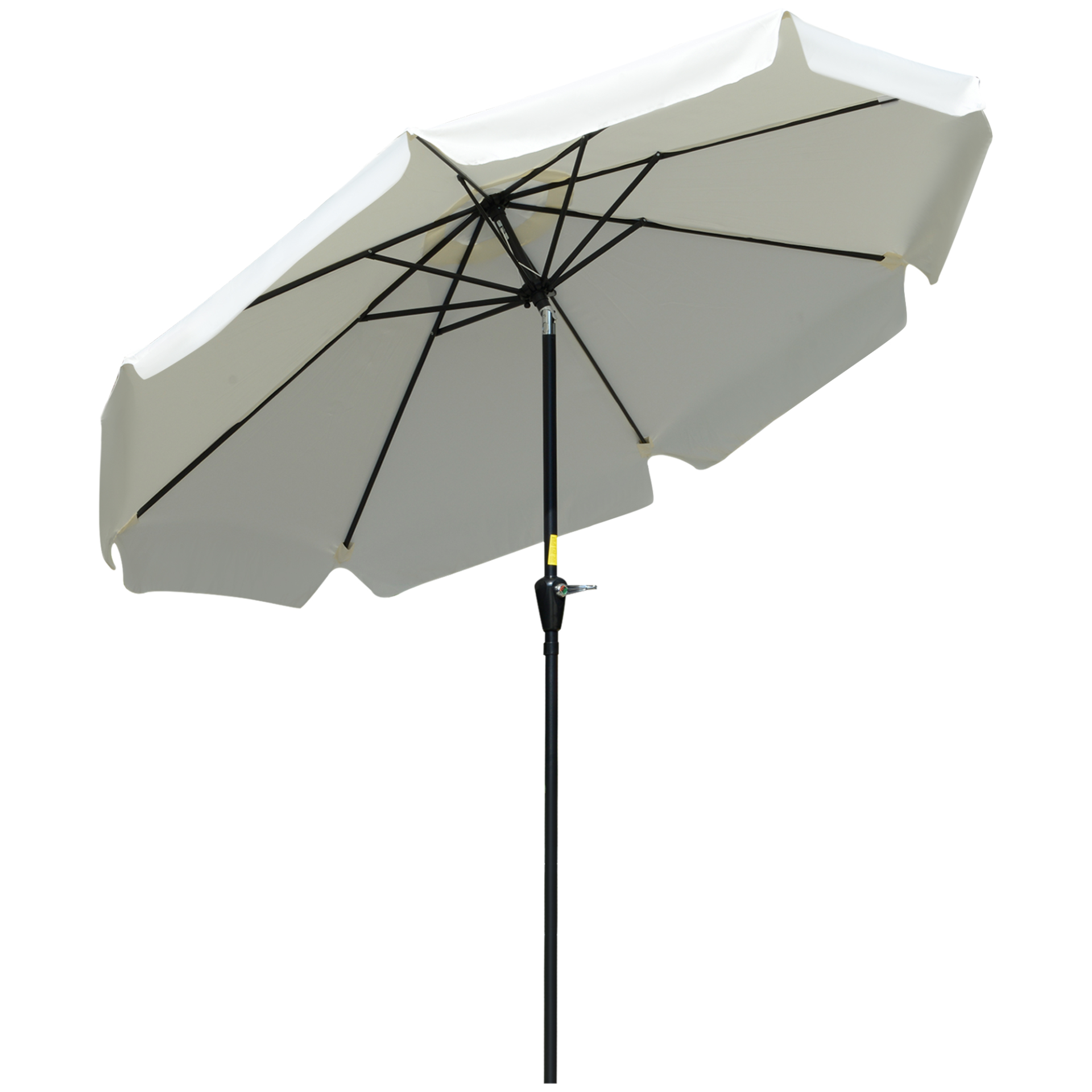 White 2.7m Patio Parasol