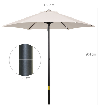 Cream White 2m Patio Parasols