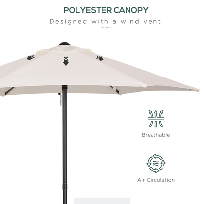 Cream White 2m Patio Parasols