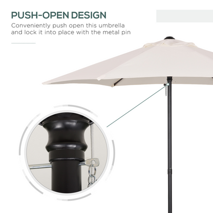 Cream White 2m Patio Parasols