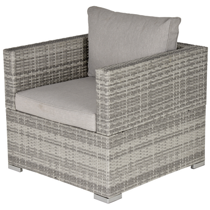 Grey Single Rattan Sofa Chair