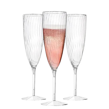 1/8PCS Plastic Champagne Flutes | Jscapes Home and Garden