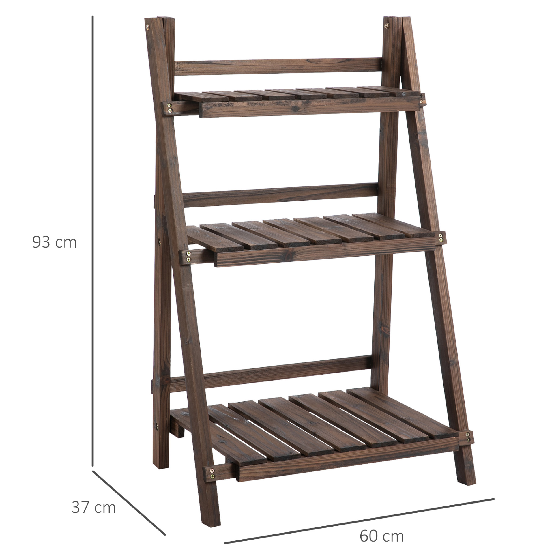 3-Tier Wooden Plant Shelf