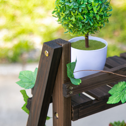 3-Tier Wooden Plant Shelf