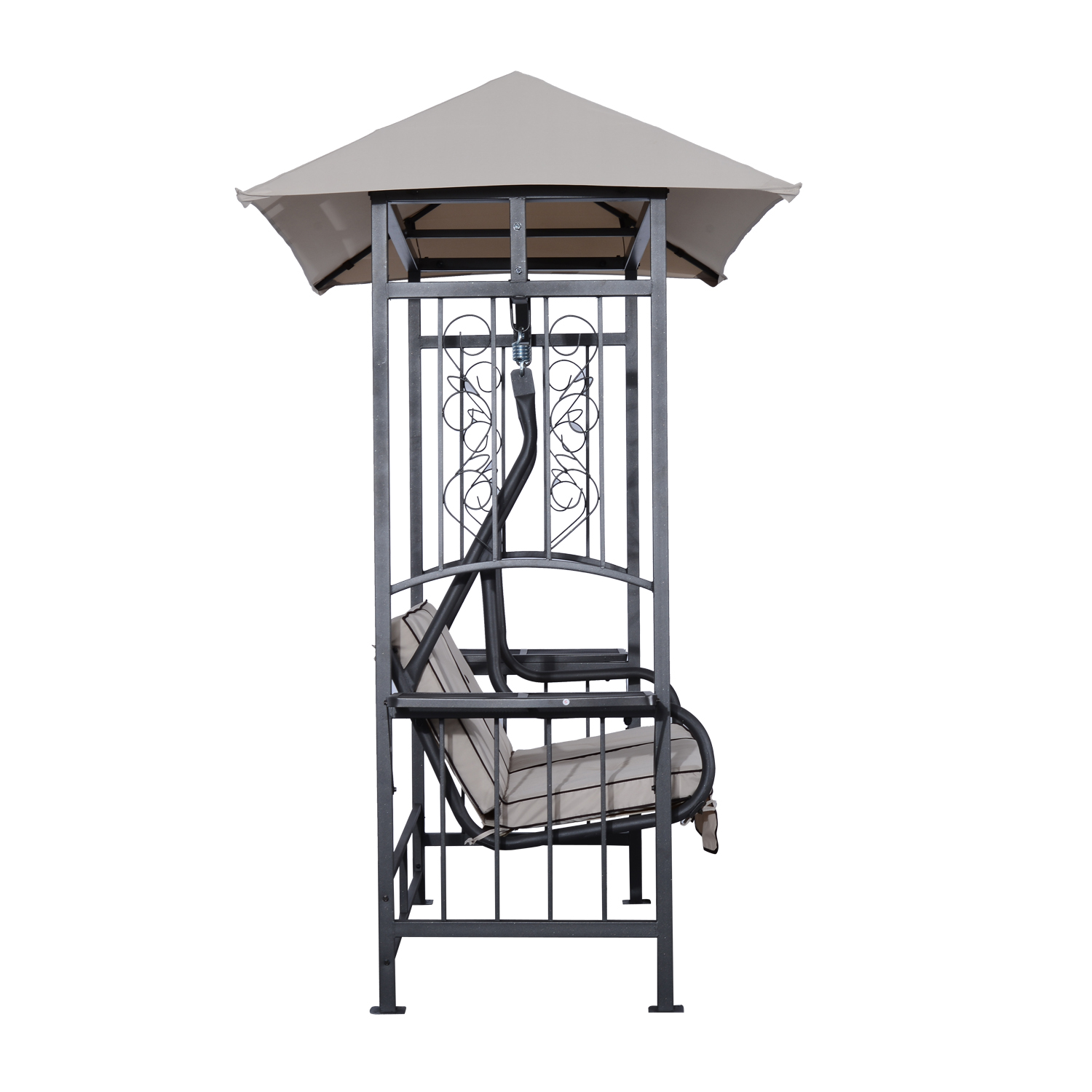 Outdoor Garden 2 Seater Canopy Swing Chair 