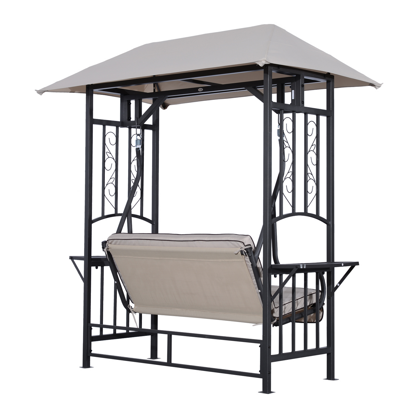 Outdoor Garden 2 Seater Canopy Swing Chair 