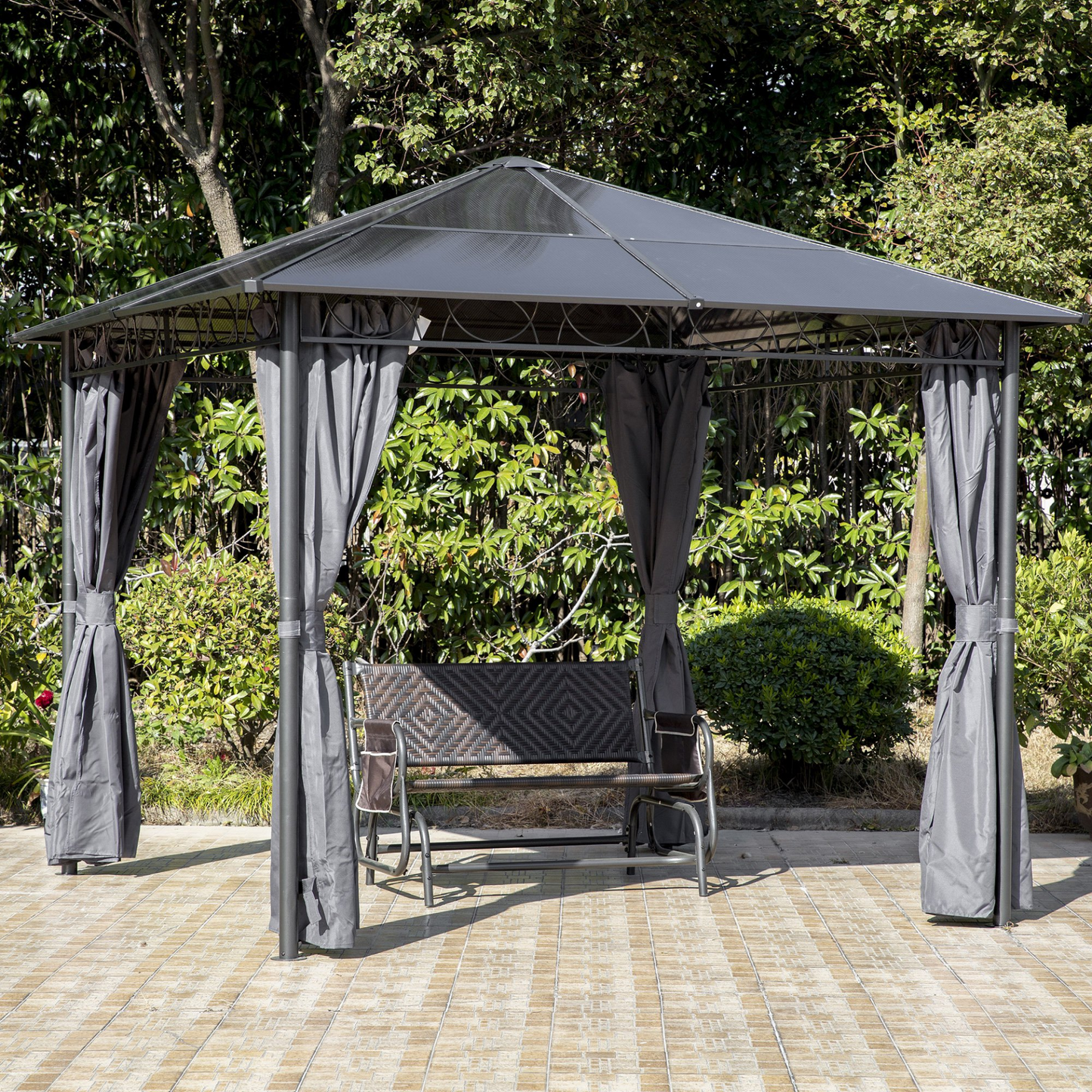 Hardtop Gazebo with UV Resistant Polycarbonate Roof