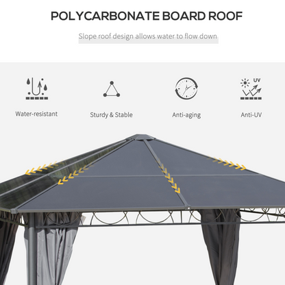 Hardtop Gazebo with UV Resistant Polycarbonate Roof