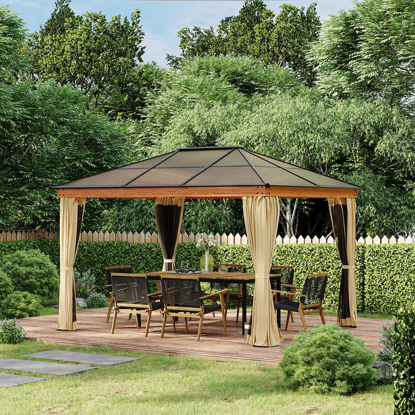 Hardtop Gazebo and Steel Frame | Jscapes Home and Garden