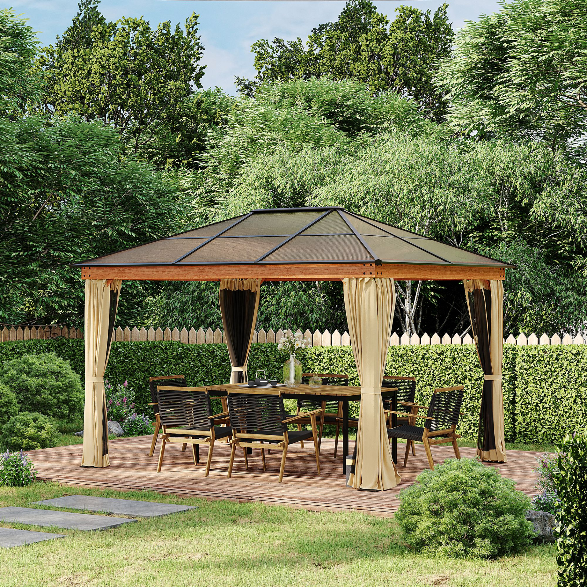 Hardtop Gazebo and Steel Frame | Jscapes Home and Garden