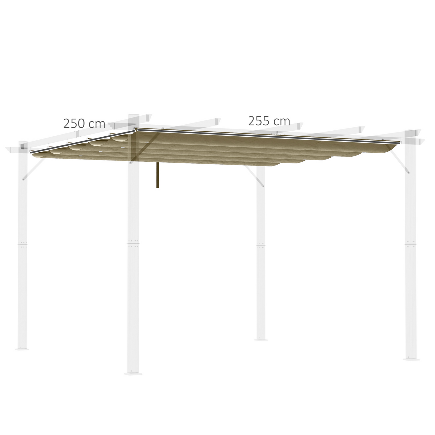 Replacement Canopy Fabric for 3 x 3 (m) Pergola or Gazebo