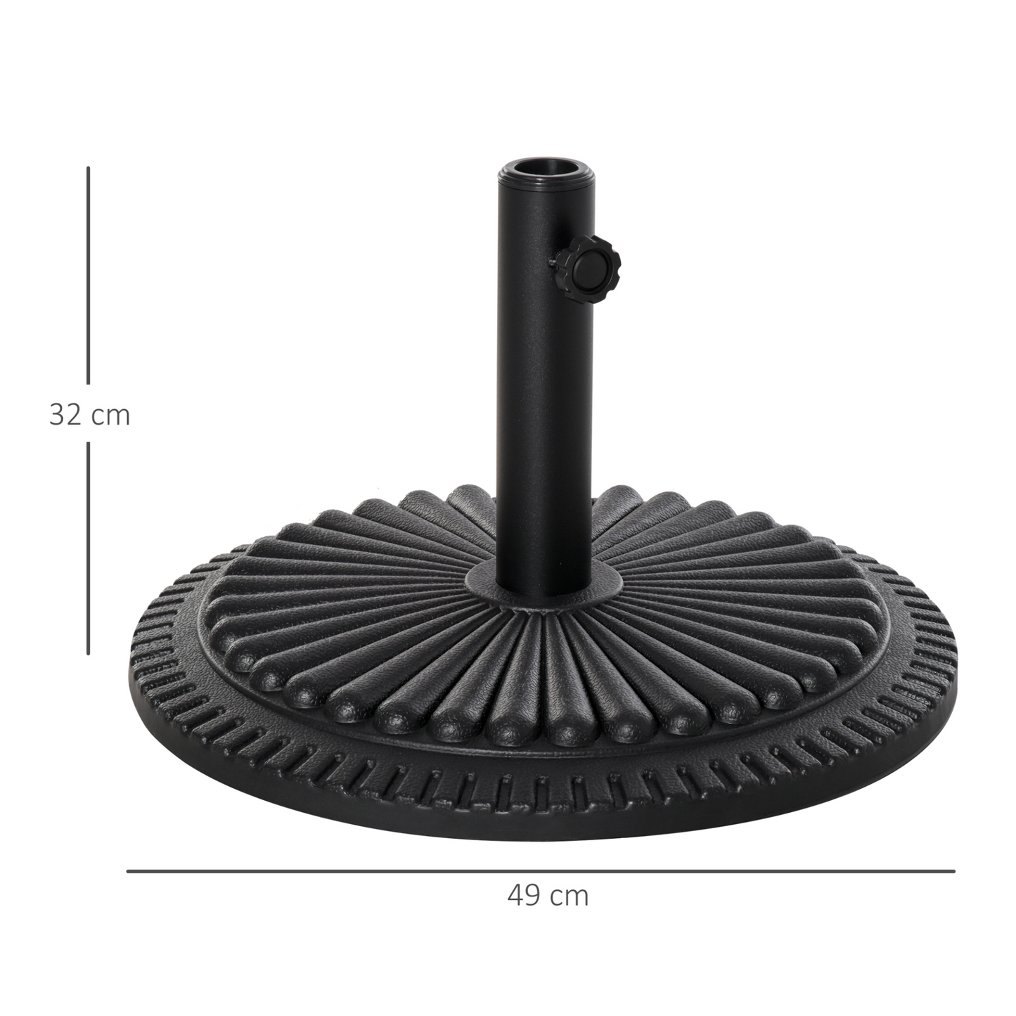 Round Cement Parasol Base