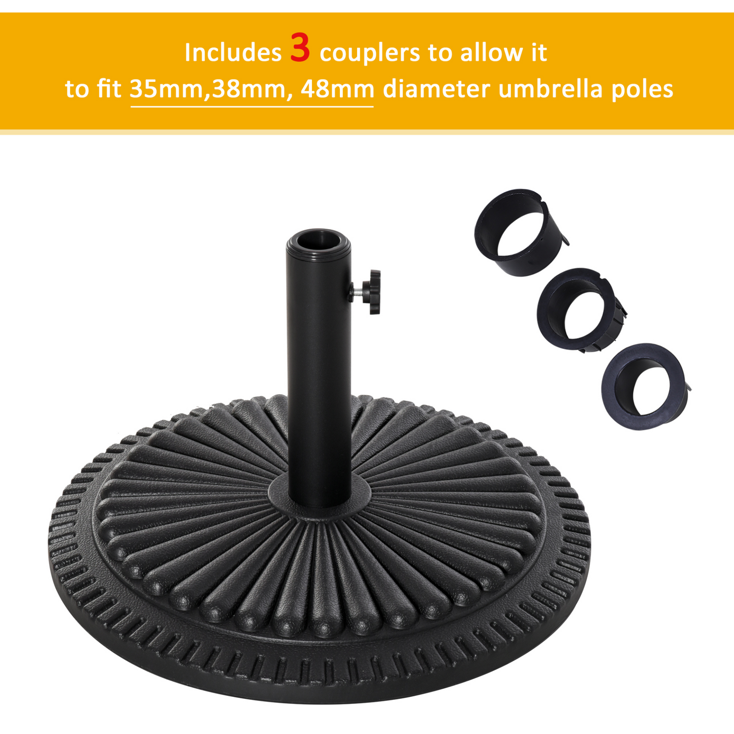 Round Cement Parasol Base