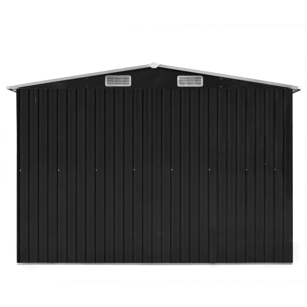 Garden Shed 257x489x181 cm Metal Anthracite