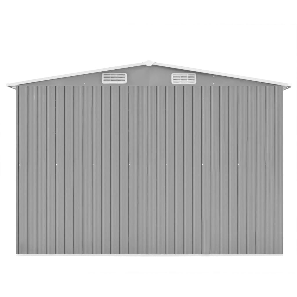 Garden Shed 257x298x178 cm Metal Grey