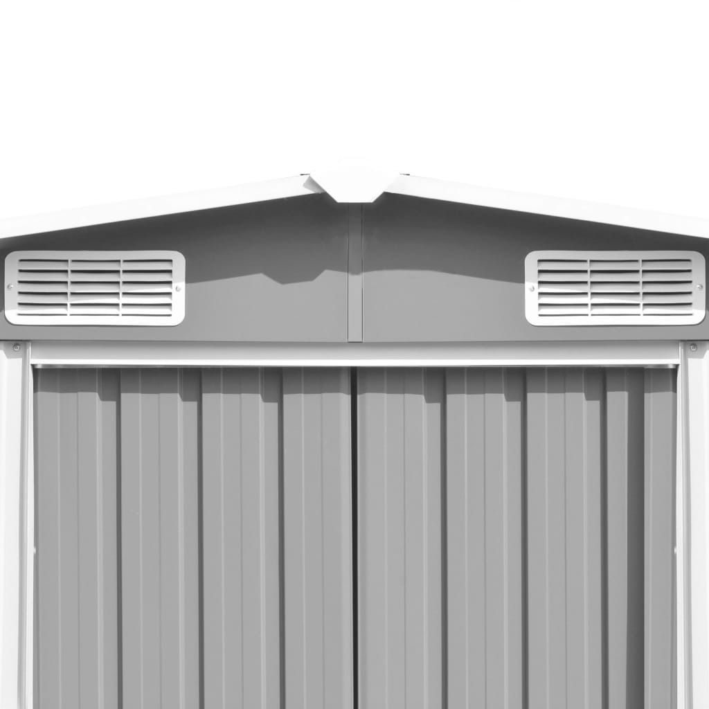 Garden Shed 257x298x178 cm Metal Grey