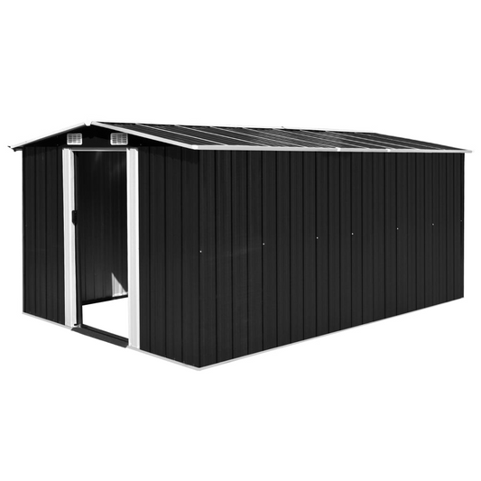 Metal Garden Shed 257x392x181 cm Anthracite