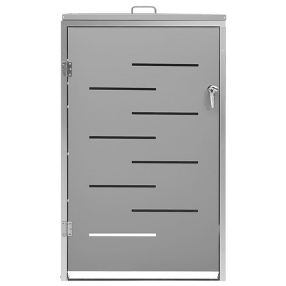 Single Wheelie Bin Shed Stainless Steel