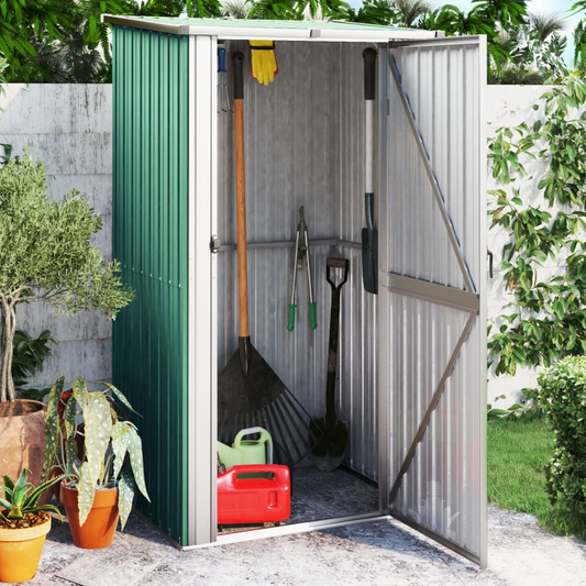 Garden Shed Green 118.5x97x209.5 cm