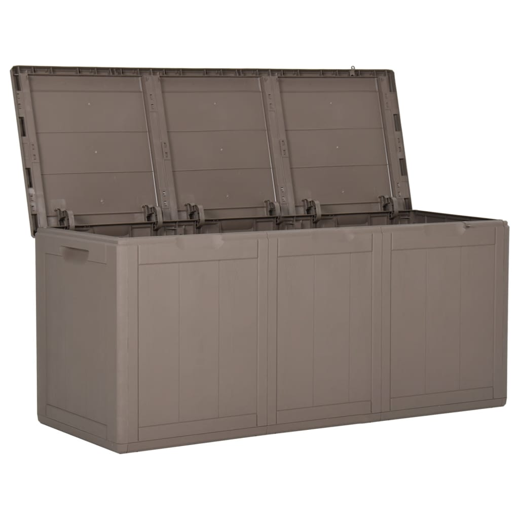 Brown PP Rattan Garden Storage Box 270L