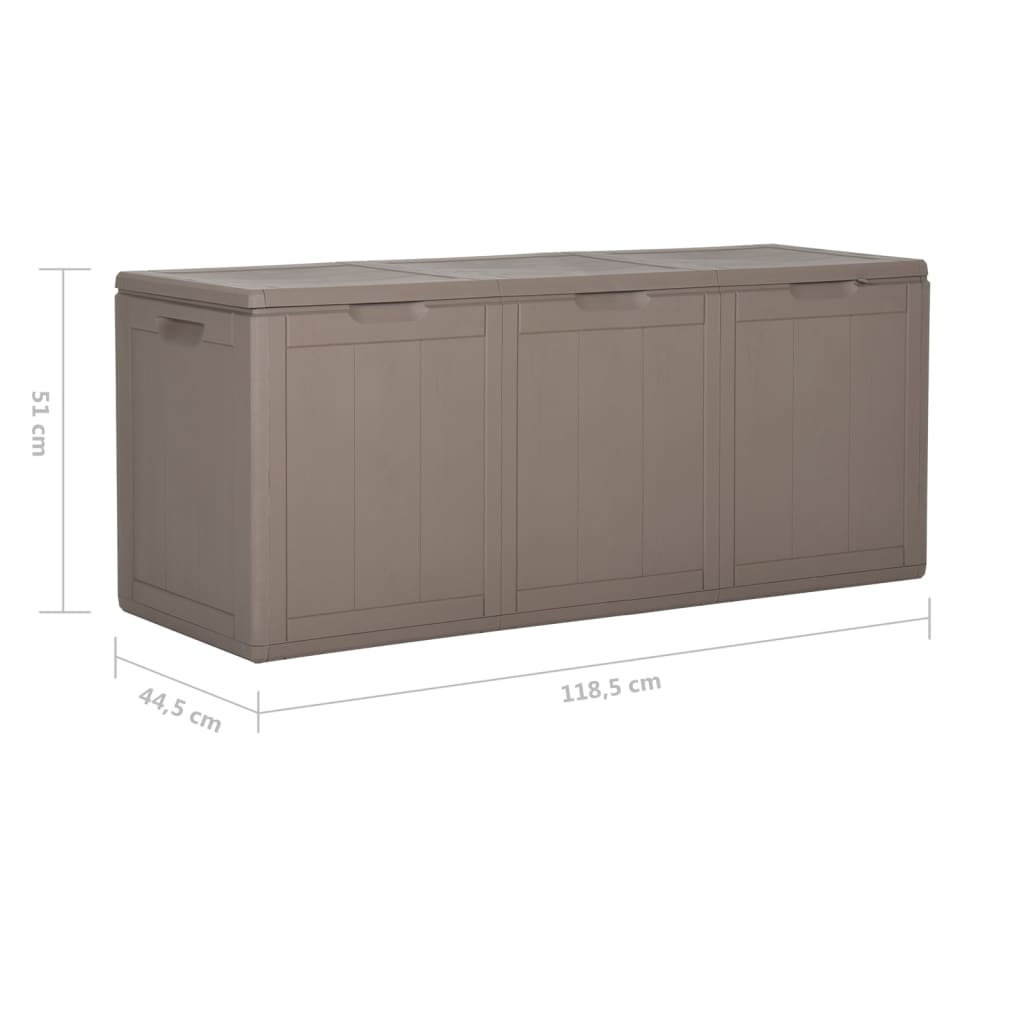 Brown PP Rattan Garden Storage Box 270L