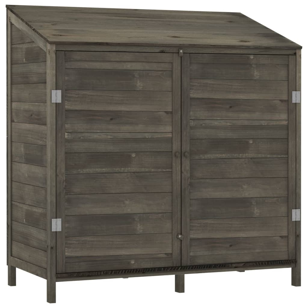 Solid Fir Wood Garden Shed Anthracite 102x52x112 cm