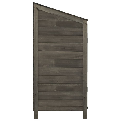 Solid Fir Wood Garden Shed Anthracite 102x52x112 cm