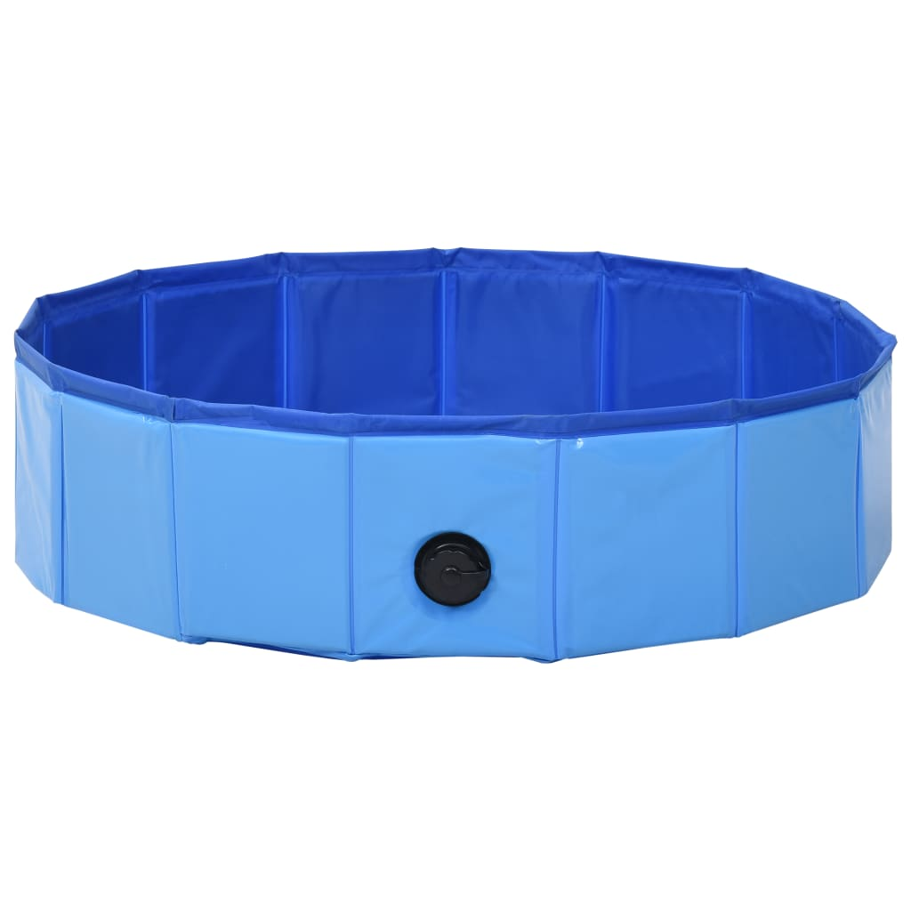 Foldable Dog Swimming Pool Blue 80x20 cm