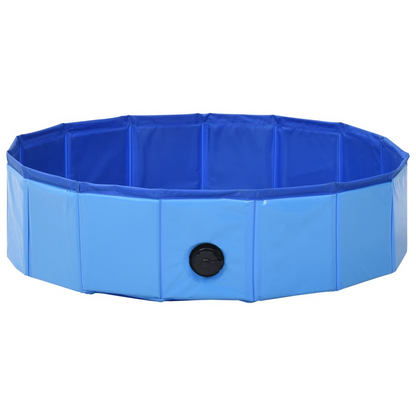 Foldable Dog Swimming Pool Blue 80x20 cm