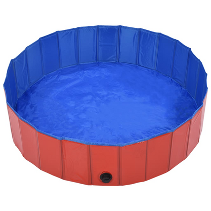 Foldable Dog Swimming Pool Red 120x30 cm