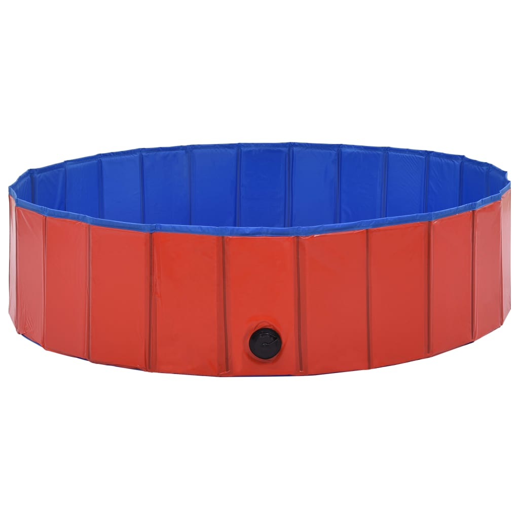 Foldable Dog Swimming Pool Red 120x30 cm