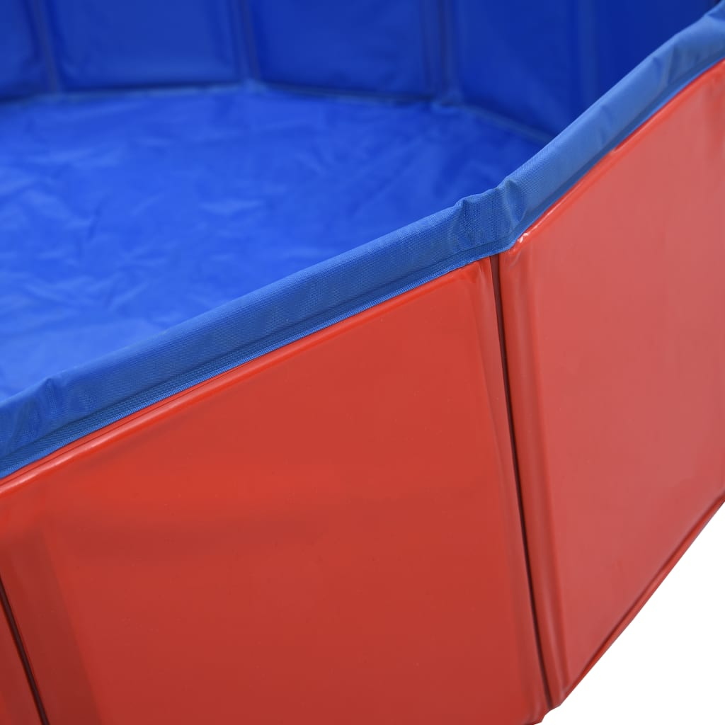 Foldable Dog Swimming Pool Red 120x30 cm