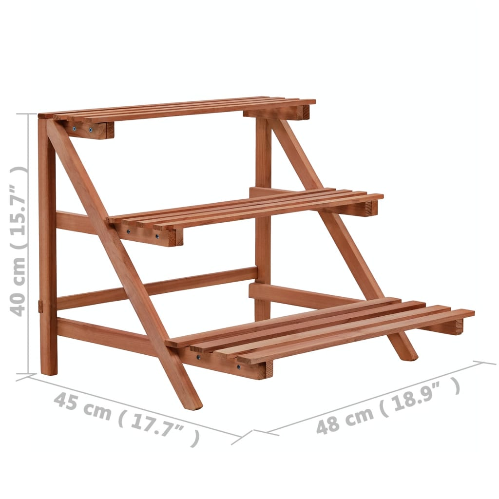 Cedar Wood 3-Tier Plant Stand  