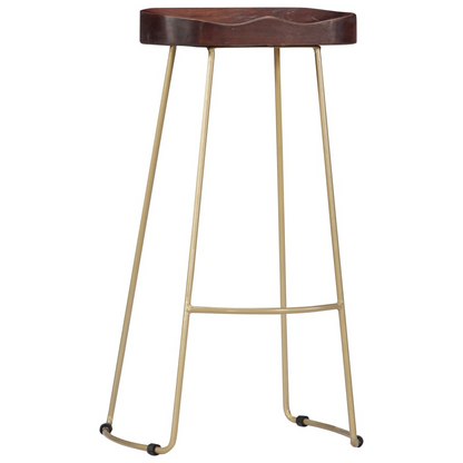 Solid Mango Wood Gavin Bar Stools 2 pcs