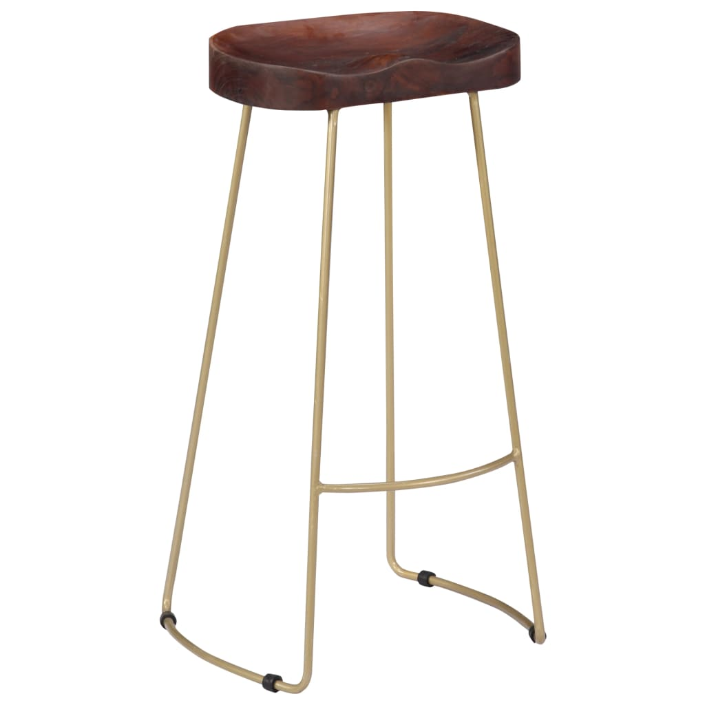 Solid Mango Wood Gavin Bar Stools 2 pcs