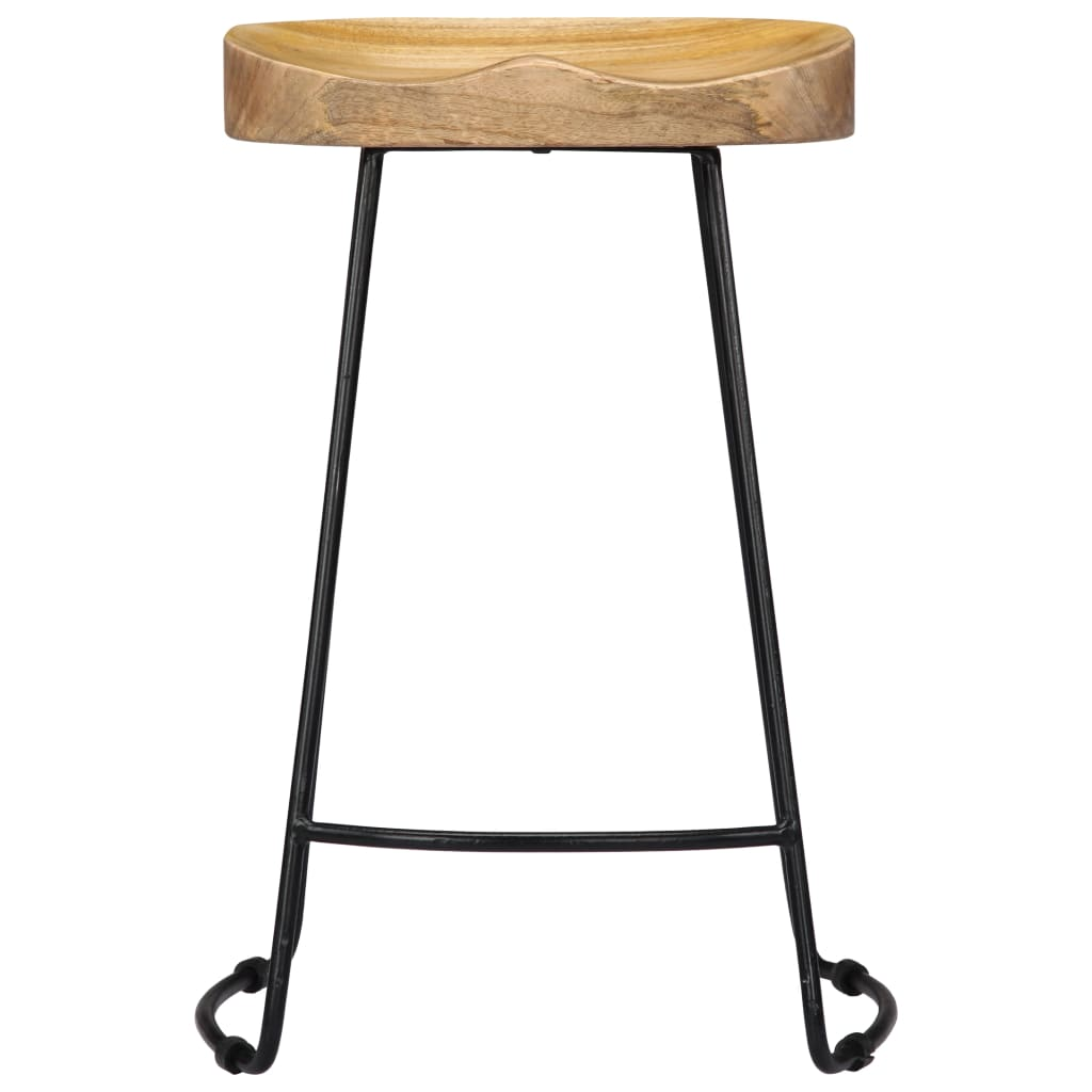  Solid Mango Wood Gavin Bar Stools 2 pcs 