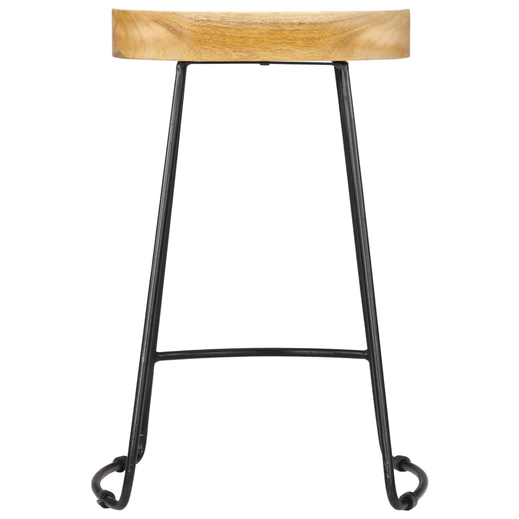  Solid Mango Wood Gavin Bar Stools 2 pcs 