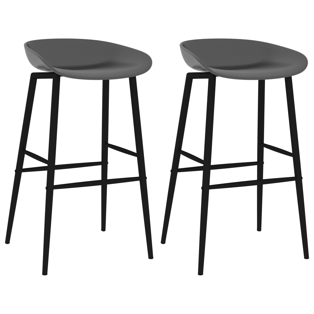 Grey Bar Chairs 2 pcs 