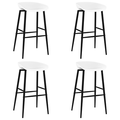 White Bar Chairs 4 pcs