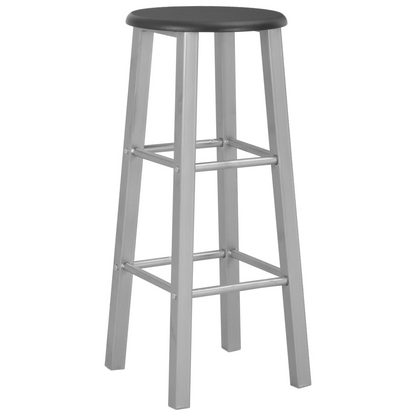 Silver MDF Bar Stools 2 pcs